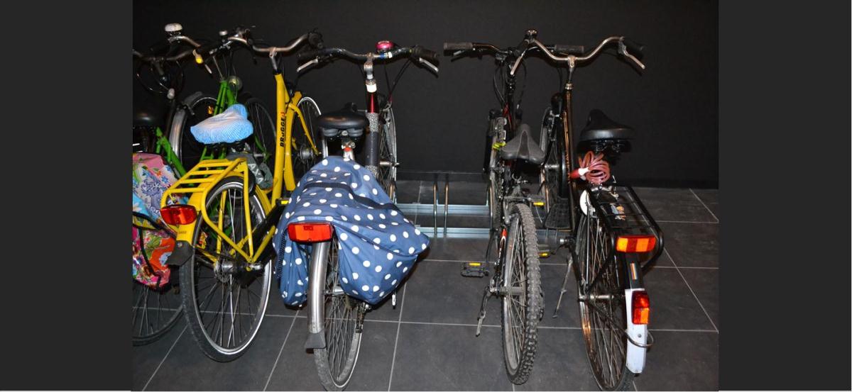 in de afgesloten fietsenberging kan je je fiets veilig achterlaten